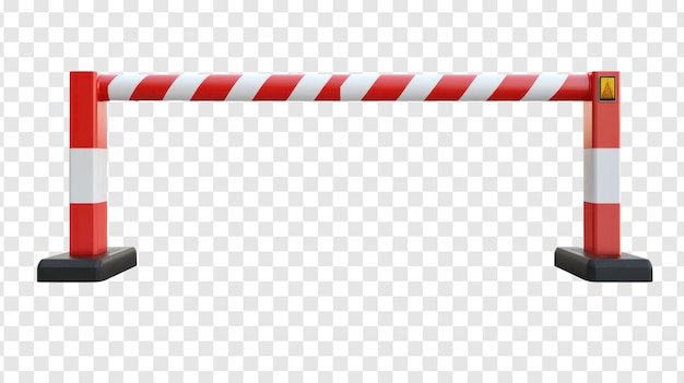 PSD collection of closed automatic barrier isolate on transparency background