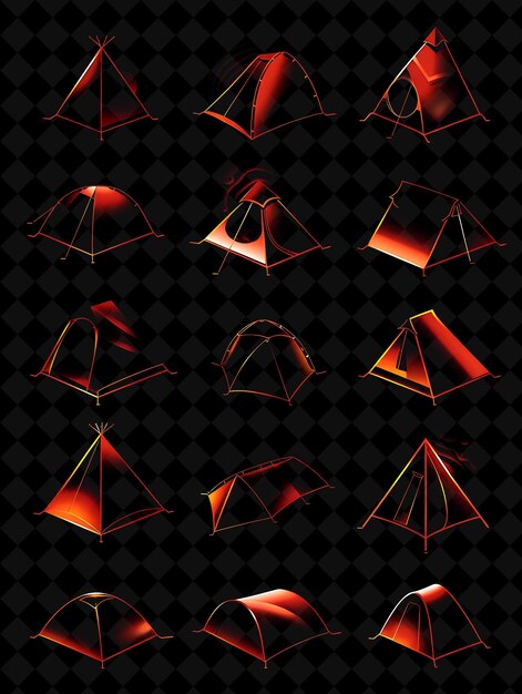 PSD a collection of different shapes and sizes of triangles