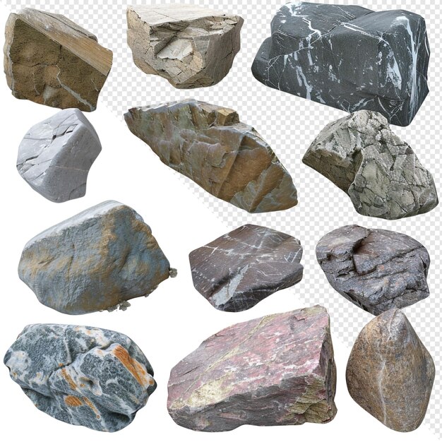 PSD collection of rocks