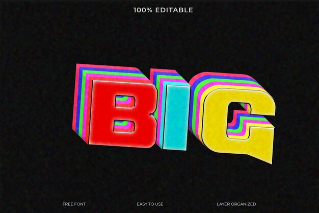 PSD color font style effect