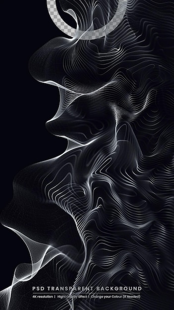 PSD colored smoke on black background