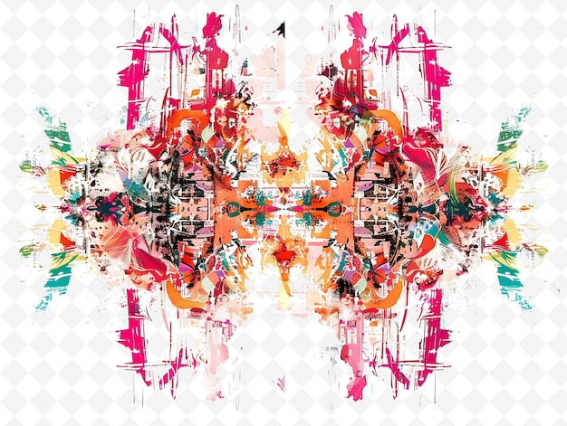 PSD a colorful abstract design with a square of text on it