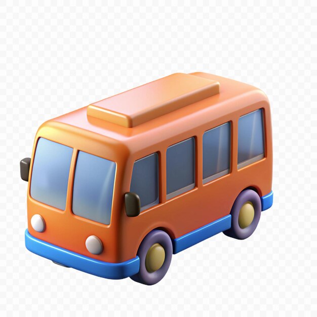 PSD a colorful bus with the front open and the front windshield open