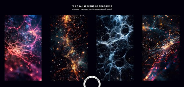 PSD colorful glowing abstract background for design