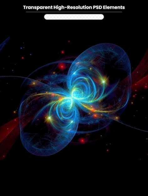 PSD colorful infinity sign computer generated abstract transparent background