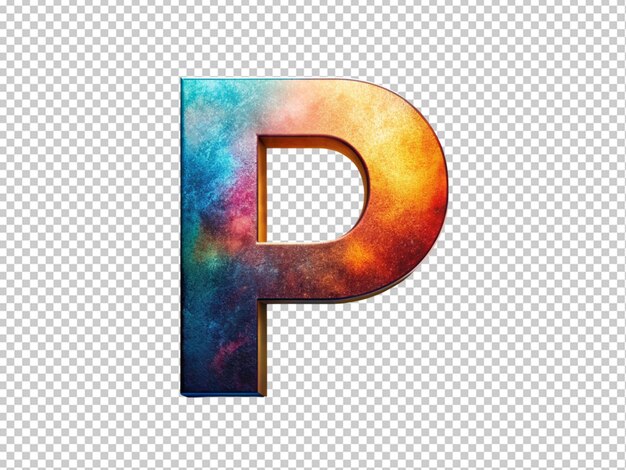 PSD colorful letter p