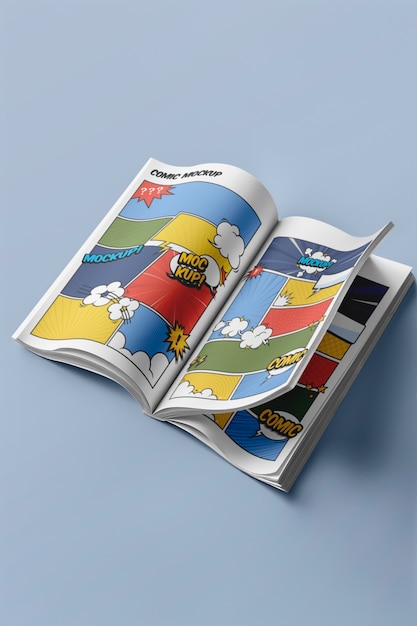 PSD comic book mockup