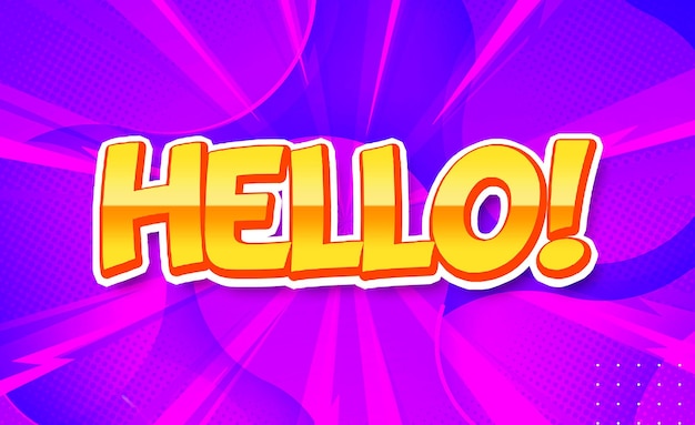 PSD comic cartoon text effect