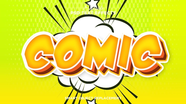 PSD comic pop art style editable text effect