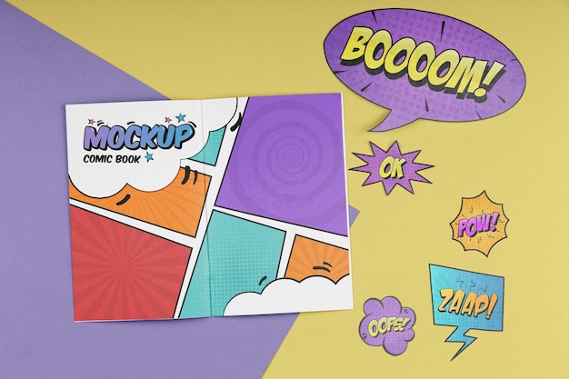 PSD comic strip mock-up design