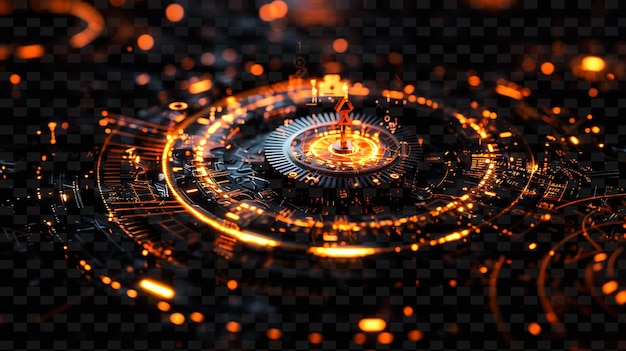 PSD a computer generated image of a circular object with a glowing center