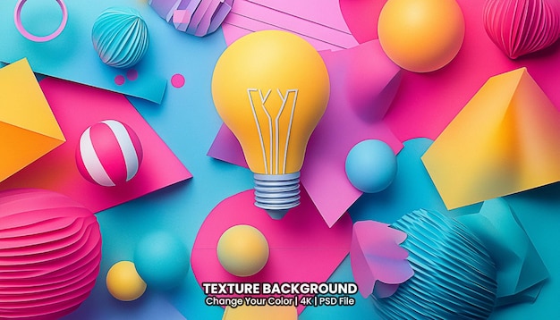 PSD concept background with study items and light texture background