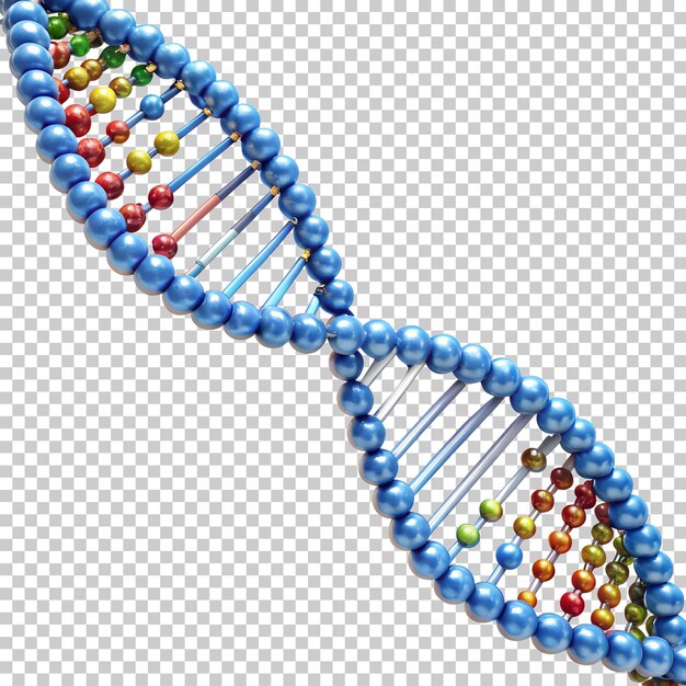 PSD concept of dna isolated on transparent background