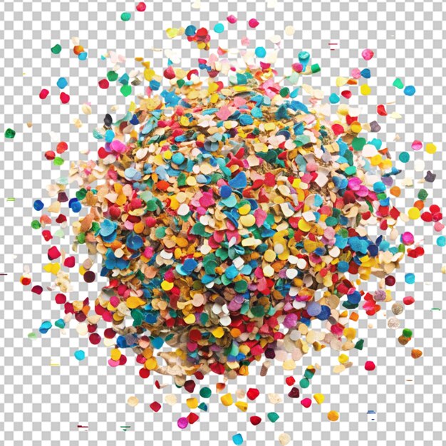 PSD confetti on transparent background