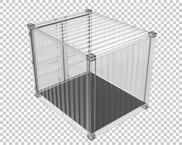 PSD container on transparent background 3d rendering illustration