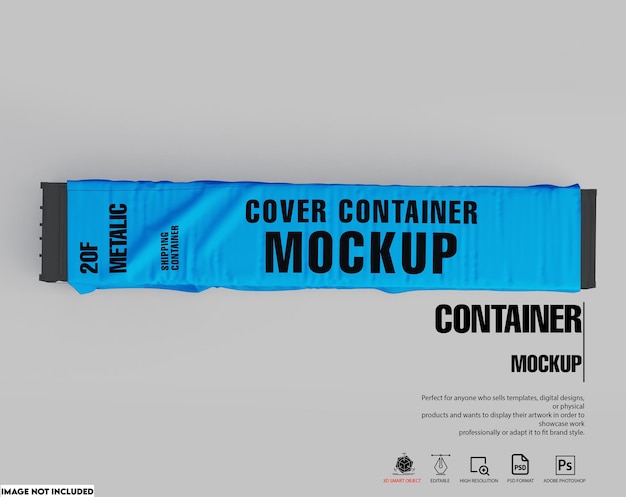 PSD contrainer cover mockup