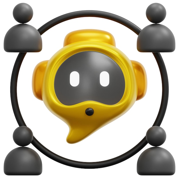 PSD conversation 3d render icon illustration
