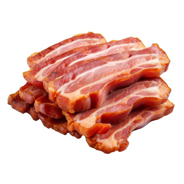 PSD cooked bacon isolated on a transparent background