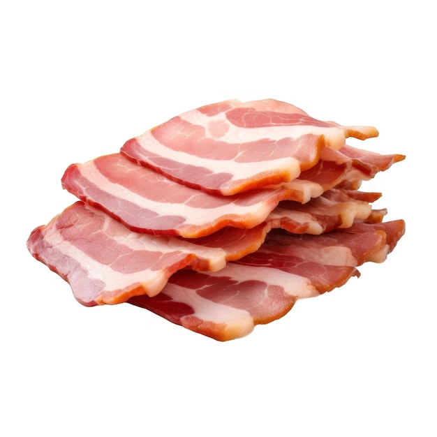 PSD cooked bacon isolated on a transparent background