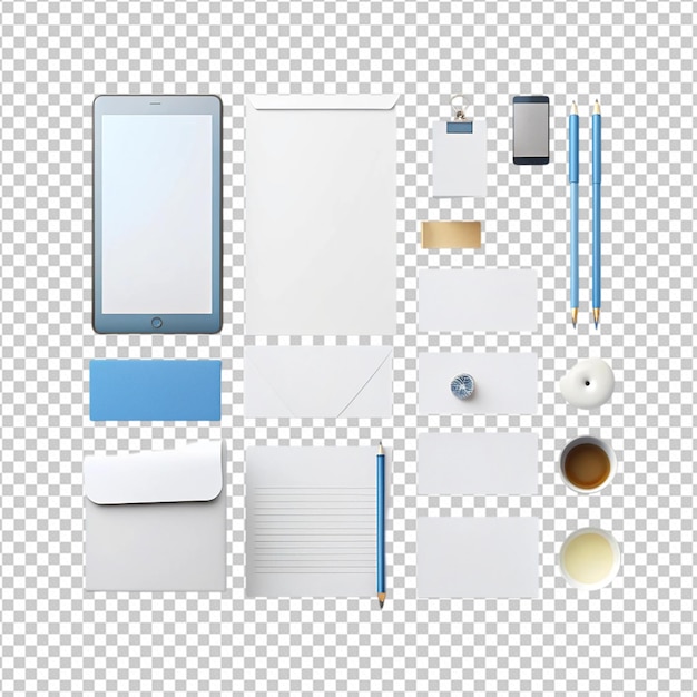 PSD corporate identity design on white background