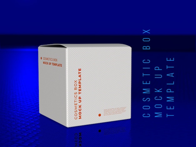 PSD cosmetic box mockup template classic clear design
