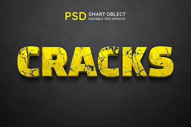 PSD cracks text style effect