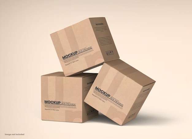 PSD craft squre box mockup