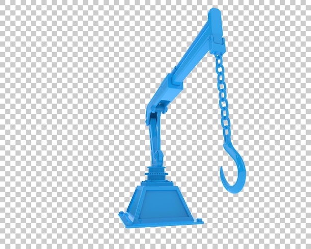 PSD crane isolated on transparent background 3d rendering illustration