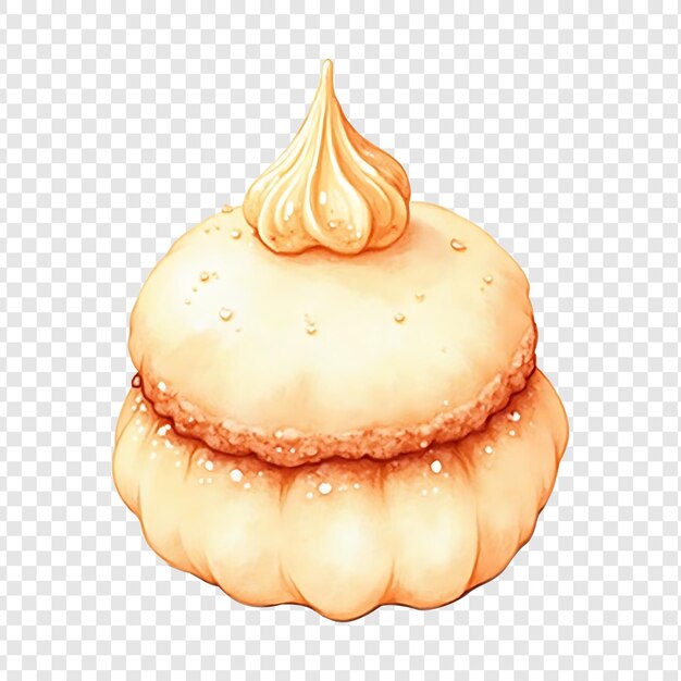 PSD a cream puff with cream on top