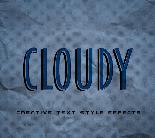 PSD creative 3d text style effect