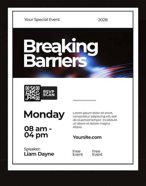 PSD creative business flyer or poster design template