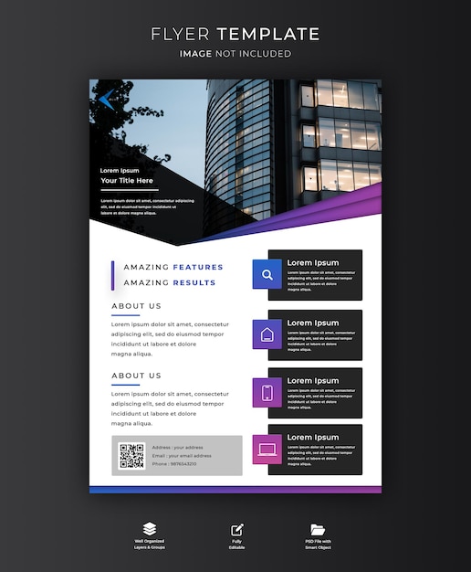 PSD creative business flyer template