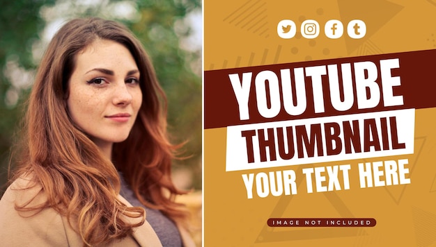 PSD creative youtube thumbnail design