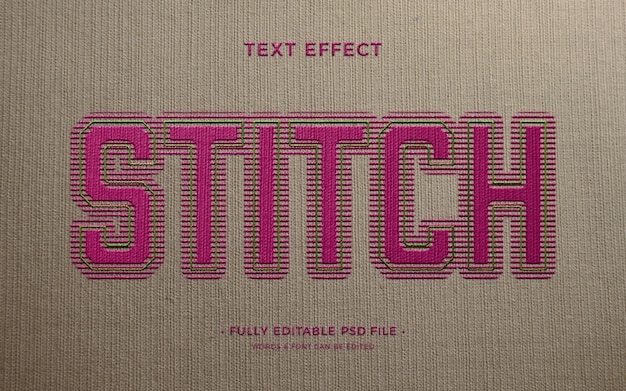 PSD cross stitch text effect