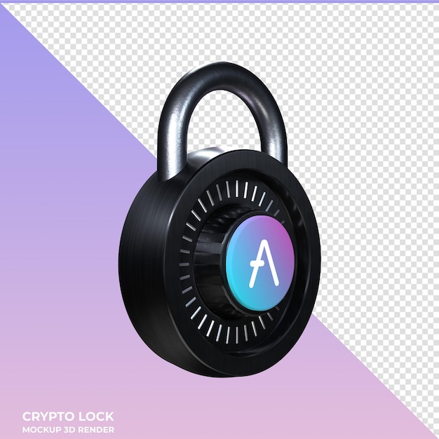 PSD crypto lock aave 3d icon