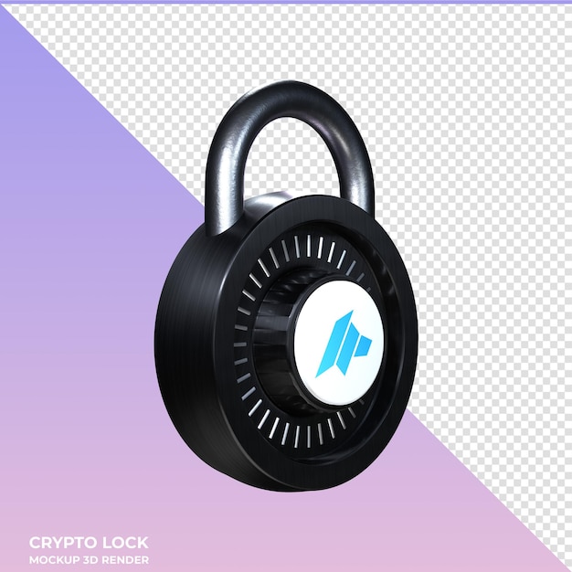 PSD crypto lock dao maker dao 3d icon