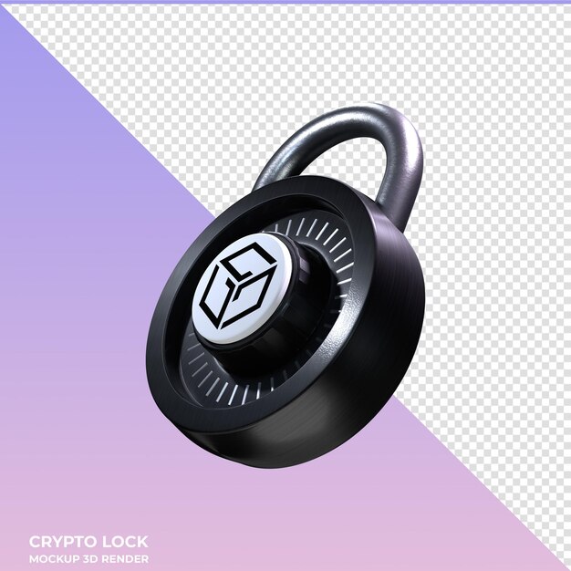 PSD crypto lock gala 3d icon