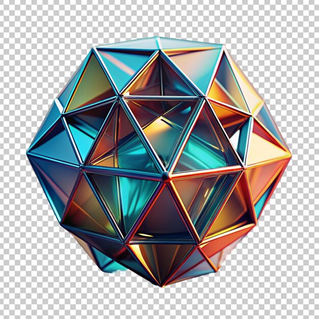 PSD crystal glass bubble on transparent background