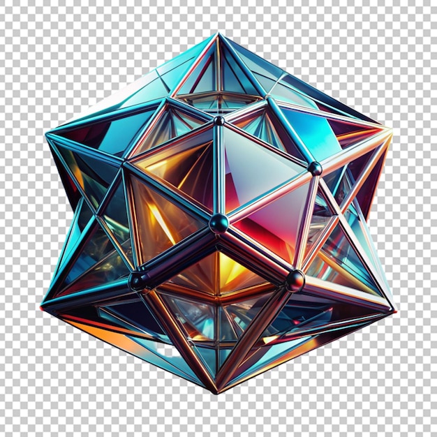 PSD crystal glass bubble on transparent background