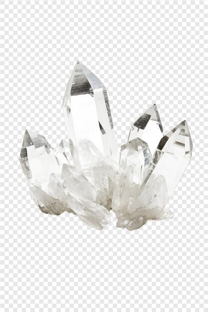 PSD crystals on a transparent background