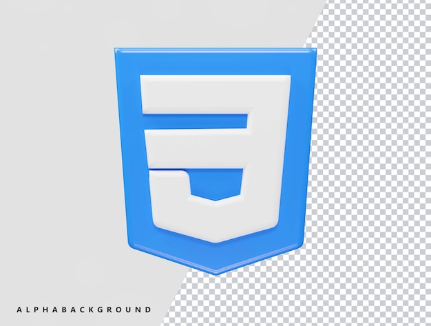 PSD css icon 3d illustration