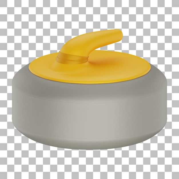 PSD curling stone 3d illustration
