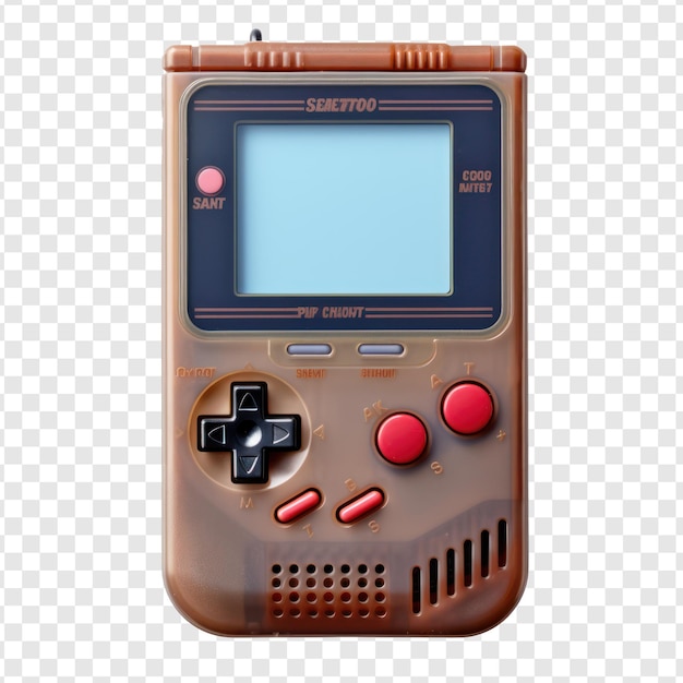 PSD current handheld game console on transparency background psd