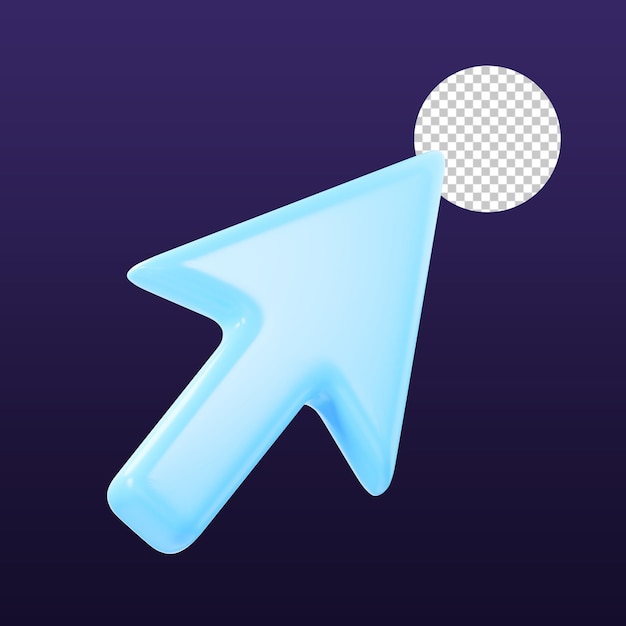 PSD cursor icon 3d illustration
