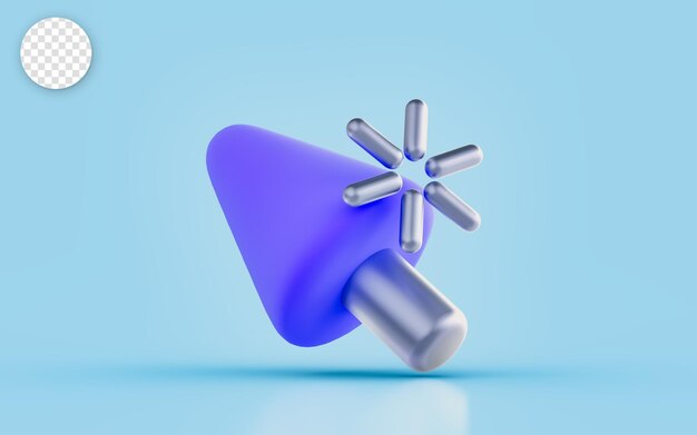 PSD cursor loading sign 3d render concept for slow file work long project save in computer