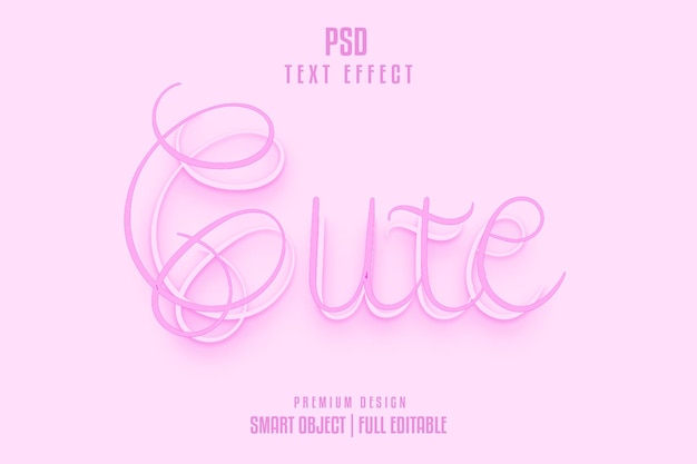 PSD cute text style effect