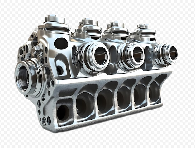 PSD cylinder head on a transparent background