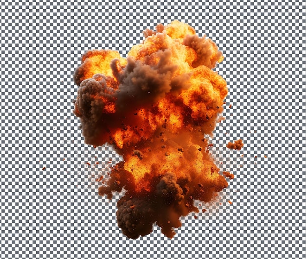 PSD dangerous explosion isolated on transparent background
