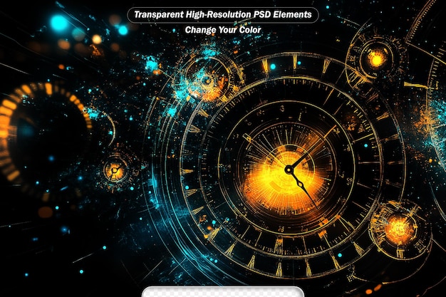 PSD dark technology background