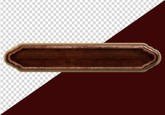 PSD dark wood composition with rope around frame 4